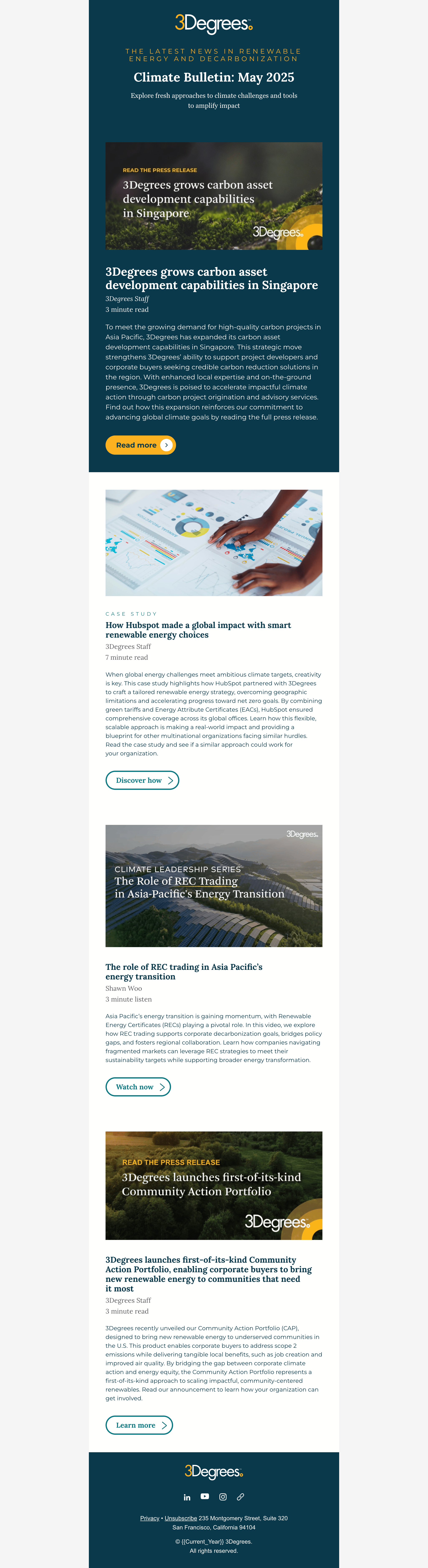 Three Degrees Newsletter